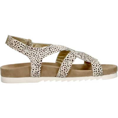 Afbeelding van Maruti Bono Sandalen met plateauzool, Dames, Maat: 36, Pixel offwhite black Leer
