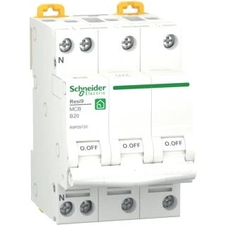 Afbeelding van Schneider Inst. Automaat R9P09720 20A 3P+N B Kar. 6Ka