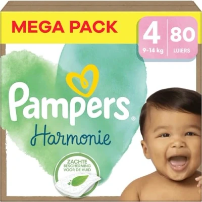 Afbeelding van Pampers Harmonie 80 Luiers Maat 4 (9 14 kg)