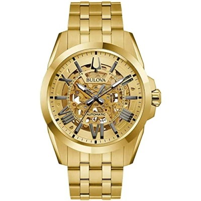 Afbeelding van Bulova Sutton Automatic 97A162 Horloge Staal Goudkleurig Ø 43 mm