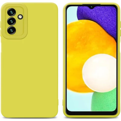 Afbeelding van Cadorabo Hoesje geschikt voor Samsung Galaxy A13 5G in FLUID GEEL Beschermhoes TPU silicone Cover Case