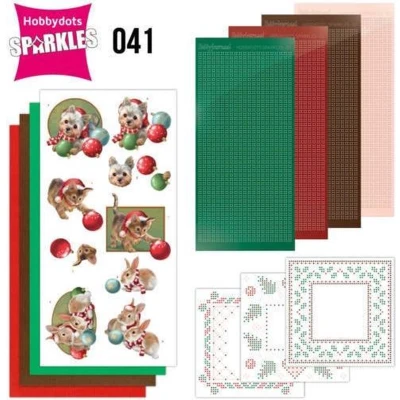 Afbeelding van Nr. 41 Sparkles Set Christmas Balls Pets by Amy Design