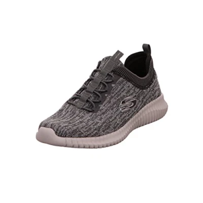 Afbeelding van Skechers Elite Flex Hartnell lage schoenen voor heren, Grijs Zwart Mesh Trim, 45 EU