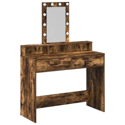 Afbeelding van vidaXL Gerookt eiken Bewerkt hout 100 x 41 140 cm Kaptafel