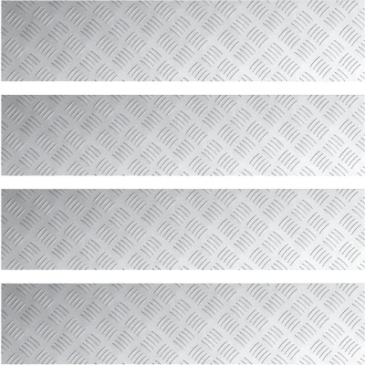 Afbeelding van vidaXL Zilver Aluminium 90 x 20 cm Traplopers Rechthoekig