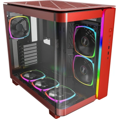 Afbeelding van Montech KING 95 PRO Midi Tower Tempered Glass ARGB Rood