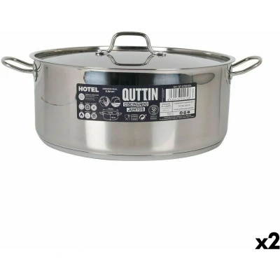 Afbeelding van Kookpot met Deksel Quttin Hotel Staal ø 34 x 13 cm (2 Stuks)