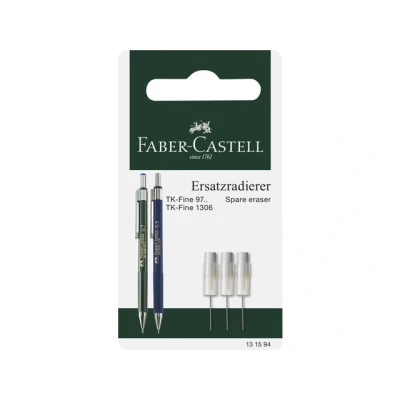 Afbeelding van 5x Reservegum Faber Castell met reinigingsnaald set a 3 stuks