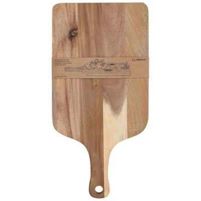 Afbeelding van alpina Houten Snijplank Borrelplank Hout en Tapasplank Serveerplank 37,5 x 23 cm Voor Keuken Serveerplanken Kaasplank Duurzaam Design