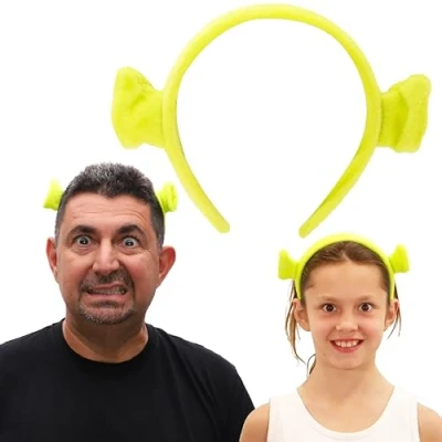 Afbeelding van Toyland® Shrek Dressing Up Ears Groene Ogre Hoofdband Kostuumaccessoires One Size Fits All