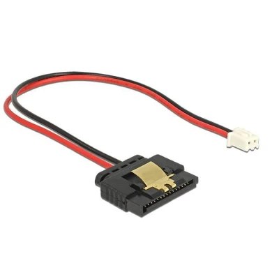 Afbeelding van Delock kabel power 2 pin female &gt; 1 x SATA 15 (5 V) metale