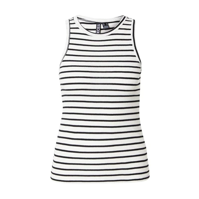 Afbeelding van Pieces Top Pcruka Boxer Tank Jrs Noos Bc 17133673 Cloud Dancer/new Black Dames Maat XS