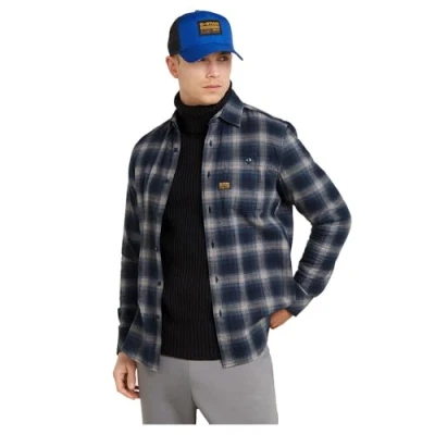 Afbeelding van G STAR Bristum Overhemd, Heren, Maat: Large, Dk sea blue arthur check