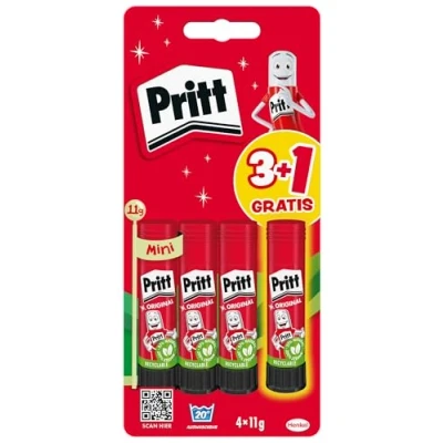 Afbeelding van Pritt Lijmstift, design motief, veilige en kindvriendelijke lijm voor kunst knutselwerk, sterke school, 2 x 22 g originele pennen, 9H PBS6B