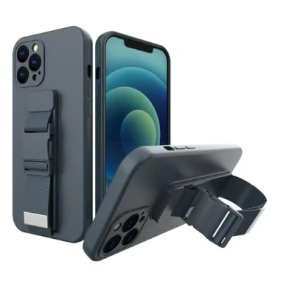 Afbeelding van Touwhoes gelhoes met sleutelkoord ketting handtaskoord Xiaomi Redmi Note 10 / 10S marineblauw