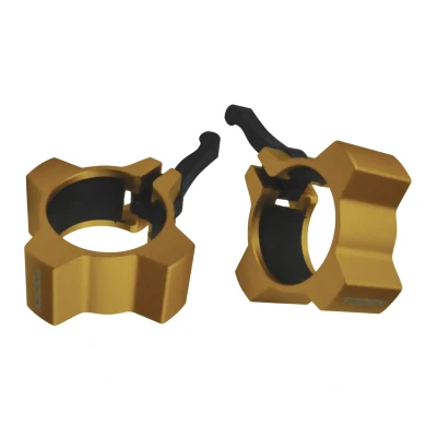 Afbeelding van Toorx Fitness Haltersluiting Aluminium Pro Collar Set Lock Jaw voor 50 mm stangen 2 Stuks Goudkleurig