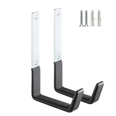 Afbeelding van PYBTOOL Utility haken voor garagewand, robuuste opberghaken, tuingereedschap organizer, stalen wandmontage opberghaak (medium 12,5 x 19 cm)