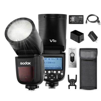 Afbeelding van Godox V1C Flash Speedlite Professional Speedlight Ronde Kop Wireless 2.4G voor Canon EOS Serie 1500D 3000D 5D Mark III LL Studio/Portret/Bruiloft