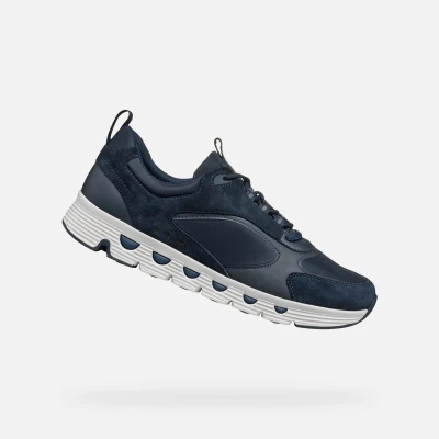 Afbeelding van Geox Spherica ECUB Sneakers laag, Heren, Maat: 42, Blau Leer
