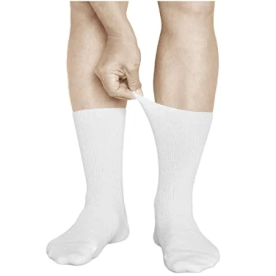 Afbeelding van VITSOCKS Zonder Elastiek met Losse Tops Sokken Heren (3 PAAR) 98% Katoen Niet Knellend, wit, 44 46