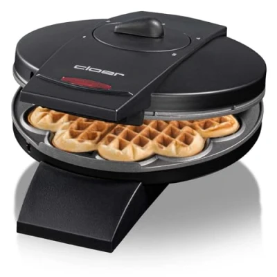 Afbeelding van Cloer 1620 Wafelijzer voor hartwafels, 930 W, wafel grootte 15,5 cm, traploos instelbare bruiningsgraad, zwart