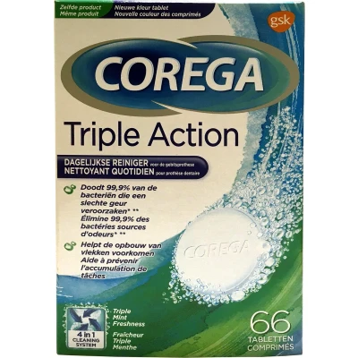 Afbeelding van Corega Triple Action Gebitsprothese Tabletten 66TB