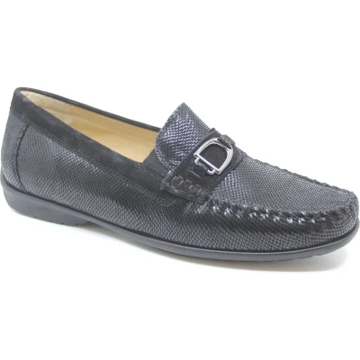 Afbeelding van Sioux Cortizia Mocassins, Dames, Maat: 41 1/3, Schwarz Leer