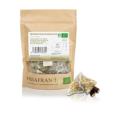 Afbeelding van FRISAFRAN Piramide Infuusstick Zoethout 60 Stuks 120g zoethoutthee Ecologisch paloduz dropstickinfusie natuurlijk infusies Rechtstreeks van de producent geteeld in Navarra