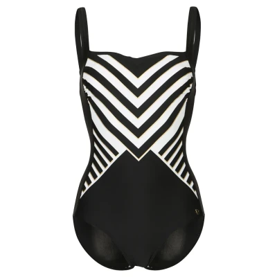 Afbeelding van Lascana Porto Badpak, Dames, Maat: 40xD, Black/white