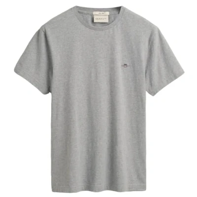 Afbeelding van GANT Shield Tshirt basic, Heren, Maat: 3XL, Grey melange