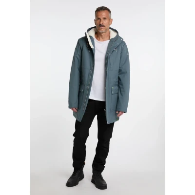 Afbeelding van Winterparka gemaakt van Gerecycled Polyester DREIMASTER M / Blauw Grijs 100%