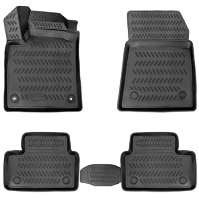 Afbeelding van Elmasline Design 3D rubberen mattenset voor Renault Kadjar bouwjaar vanaf 2015 extra hoge rand van 5 cm