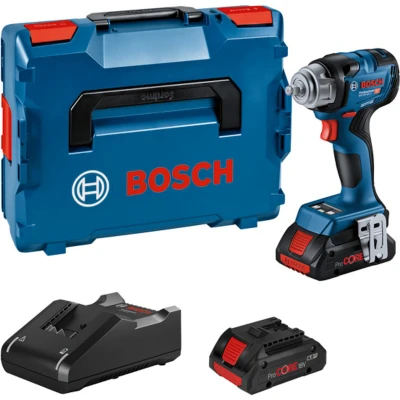 Afbeelding van Bosch Blauw GDS 18V 320 C Professional Accu Slagschroevendraaier 2 x 4.0 Ah + lader In L Boxx 136 06019L5101