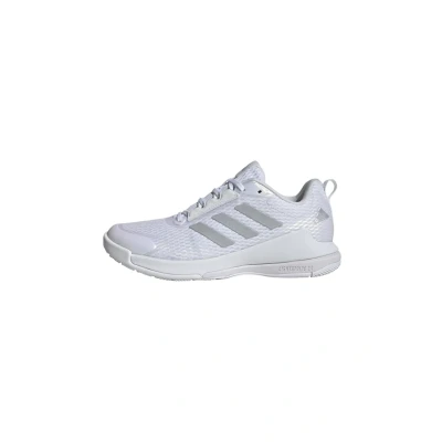 Afbeelding van adidas Performance Novaflight 2 Basketbalschoenen, Dames, Maat: 40, cloud white silver metallic Kunststof/ textiel