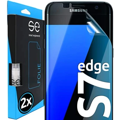 Afbeelding van 3D Screenprotector voor Samsung Galaxy S7 Edge [2 stuks smart engineered] Volledig dekkende, transparante screenprotector, vriendelijk beschermhoesjes, Geen glas maar TPU folie