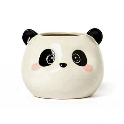 Afbeelding van Legami Pennenhouder van keramiek, Desk Friends, 11,2 x 11,4 cm, Panda thema, handbeschilderd