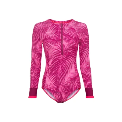 Afbeelding van Lascana Active Badpak, Dames, Maat: 42, Bordeaux/bedruckt