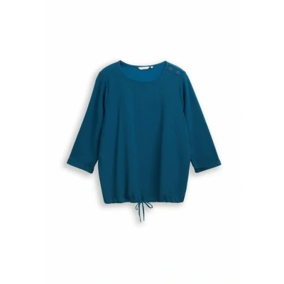 Afbeelding van Tom Tailor Plus Size Shirt met lange mouwen en knoopdetails