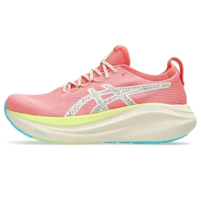 Afbeelding van Asics Gelnimbus 27 TR Hardloopschoenen voor op de weg, Dames, Maat: 40, Nature bathing guava Kunststof