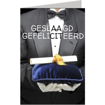 Afbeelding van Wenskaart Geslaagd Gefeliciteerd XL Kaart