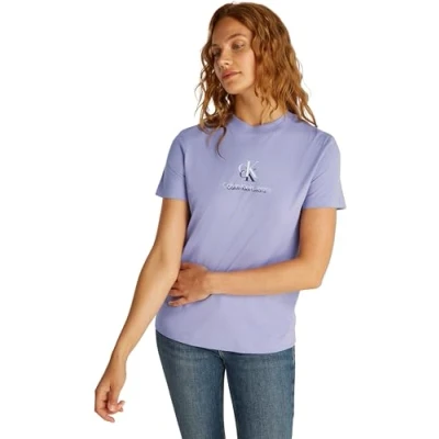 Afbeelding van Calvin Klein Jeans Shadow Graphic Regular TEE Tshirt print, Dames, Maat: Medium, Persian violet