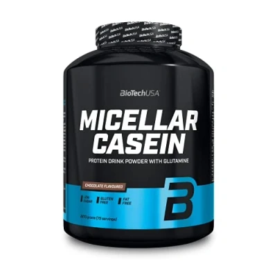 Afbeelding van BioTechUSA Micellar Casein Protein Powder Verlengde Opneemtijd Glutenvrij en Vetvrij Toegevoegd L Glutamine, 2.27 kg, Chocolade
