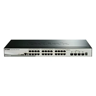 Afbeelding van D Link DGS 1510 28X/E Smart Managed Gigabit Stack Switch (28 poorten, waarvan 24 x 10/100/1000 Mbit/s, 4 10G SFP+) Alleen EU netsnoer
