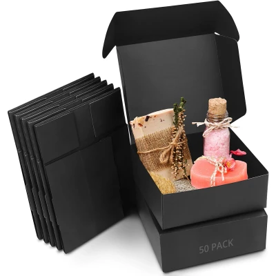Afbeelding van Kurtzy Zwarte Hobby Kado Dozen (50Pak) Doos Maat 12 x 5 cm Makkelijk in Elkaar te Zetten Presentaties Geschenk Presentjes Feestjes, Verjaardagen, Huwelijken, Vakanties