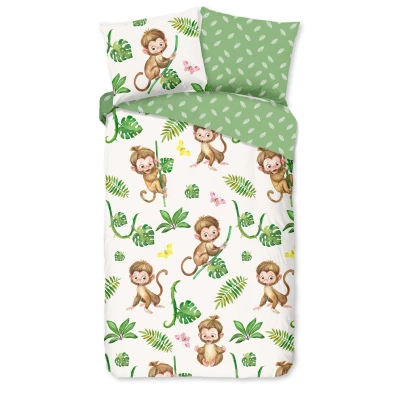 Afbeelding van Good Morning Play dekbedovertrek 1 persoons (140x200/220 cm + sloop) Groen