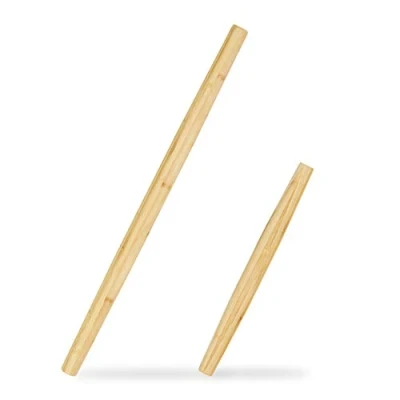 Afbeelding van Relaxdays deegroller bamboe set van 2 rolstokken fondantroller roller deeg bakken