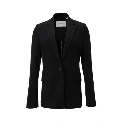 Afbeelding van comma casual identity MIT Reverskragen Blazer, Dames, Maat: 34, Schwarz