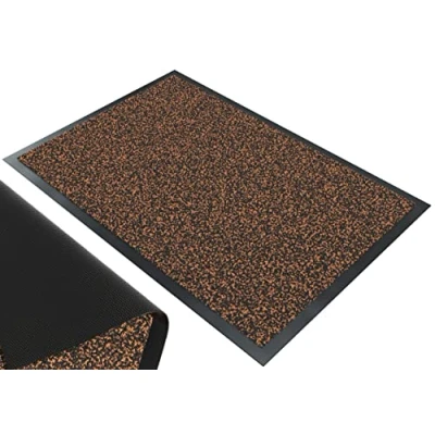 Afbeelding van vounot Deurmat, entreemat, voor binnen en buiten, antislip, stofdicht, ingangsmat, waterdicht, wasbaar, 60 x 90 cm, bruin