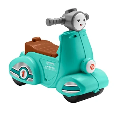Afbeelding van Fisher Price Loopspeelgoed voor Peuters, Scooter met educatieve inhoud fantasiespel, meertalige versie, Leerplezier, HMV76