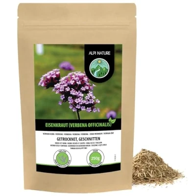 Afbeelding van Verbena (250g), officinalis gesneden, voorzichtig gedroogd, 100% puur en natuurlijk voor de bereiding van thee, kruidenthee